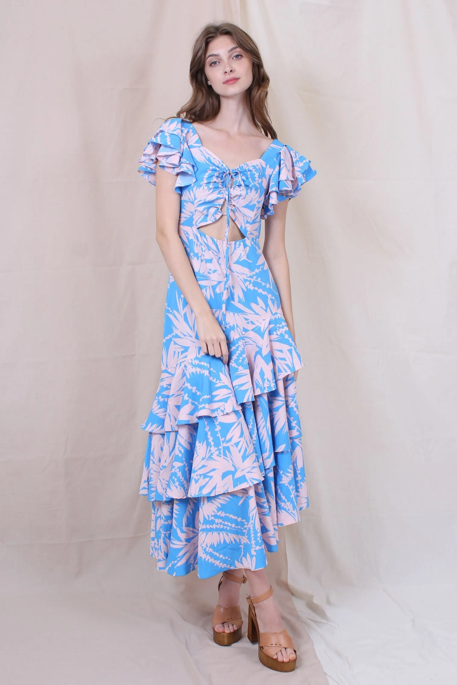 Blue Tropical Tanya Dress