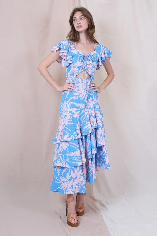 Blue Tropical Tanya Dress