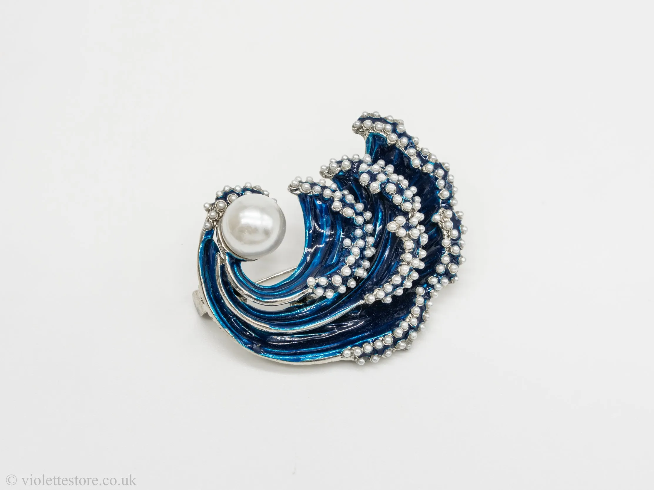 Blue Wave Woman Brooch