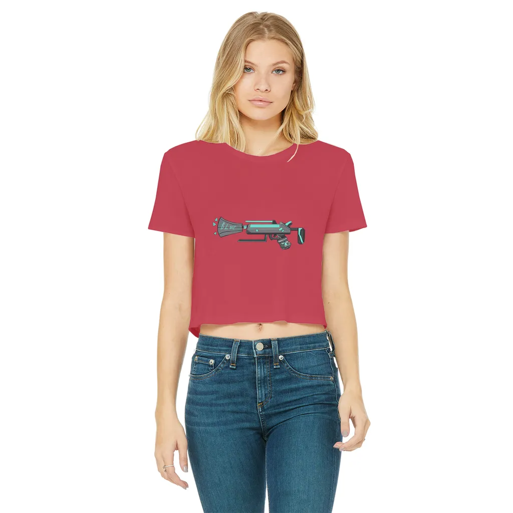 Blue Weapon Classic Women's Cropped Raw Edge T-Shirt