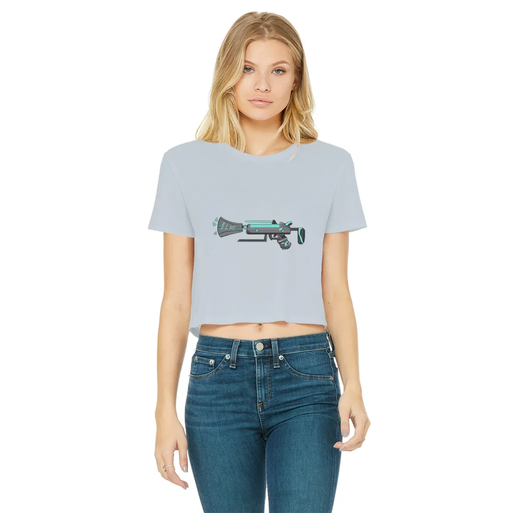 Blue Weapon Classic Women's Cropped Raw Edge T-Shirt