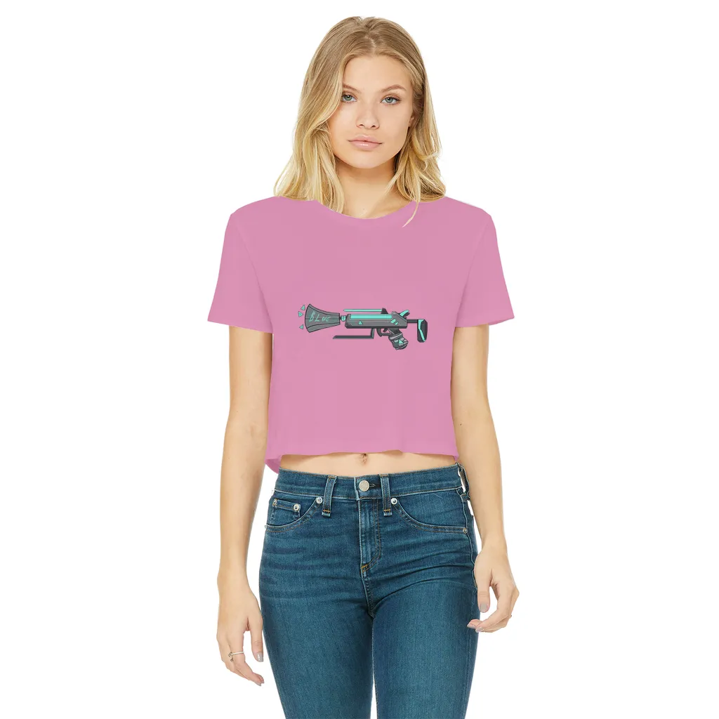 Blue Weapon Classic Women's Cropped Raw Edge T-Shirt