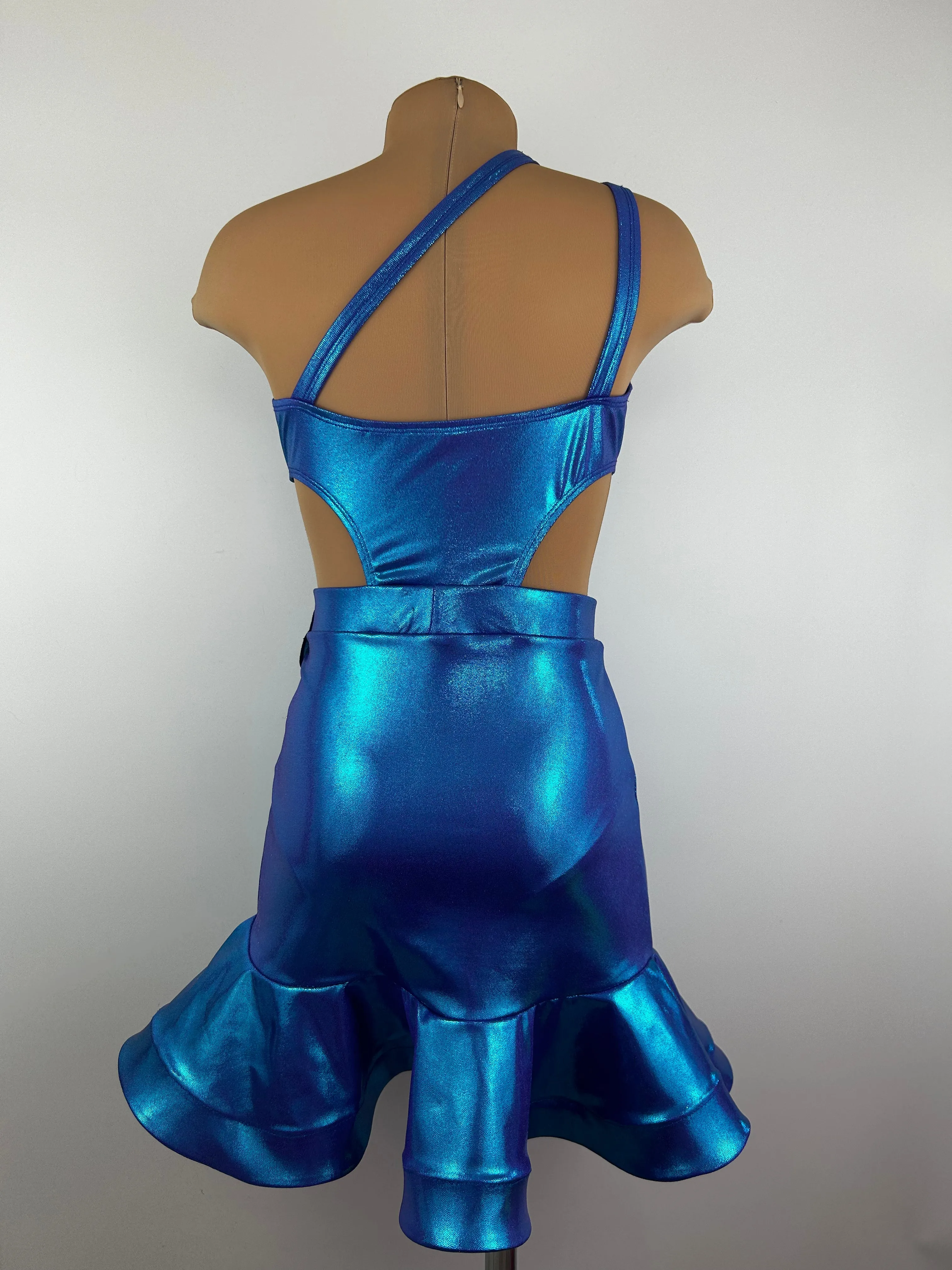 Blue/purple Shine Latin Dress