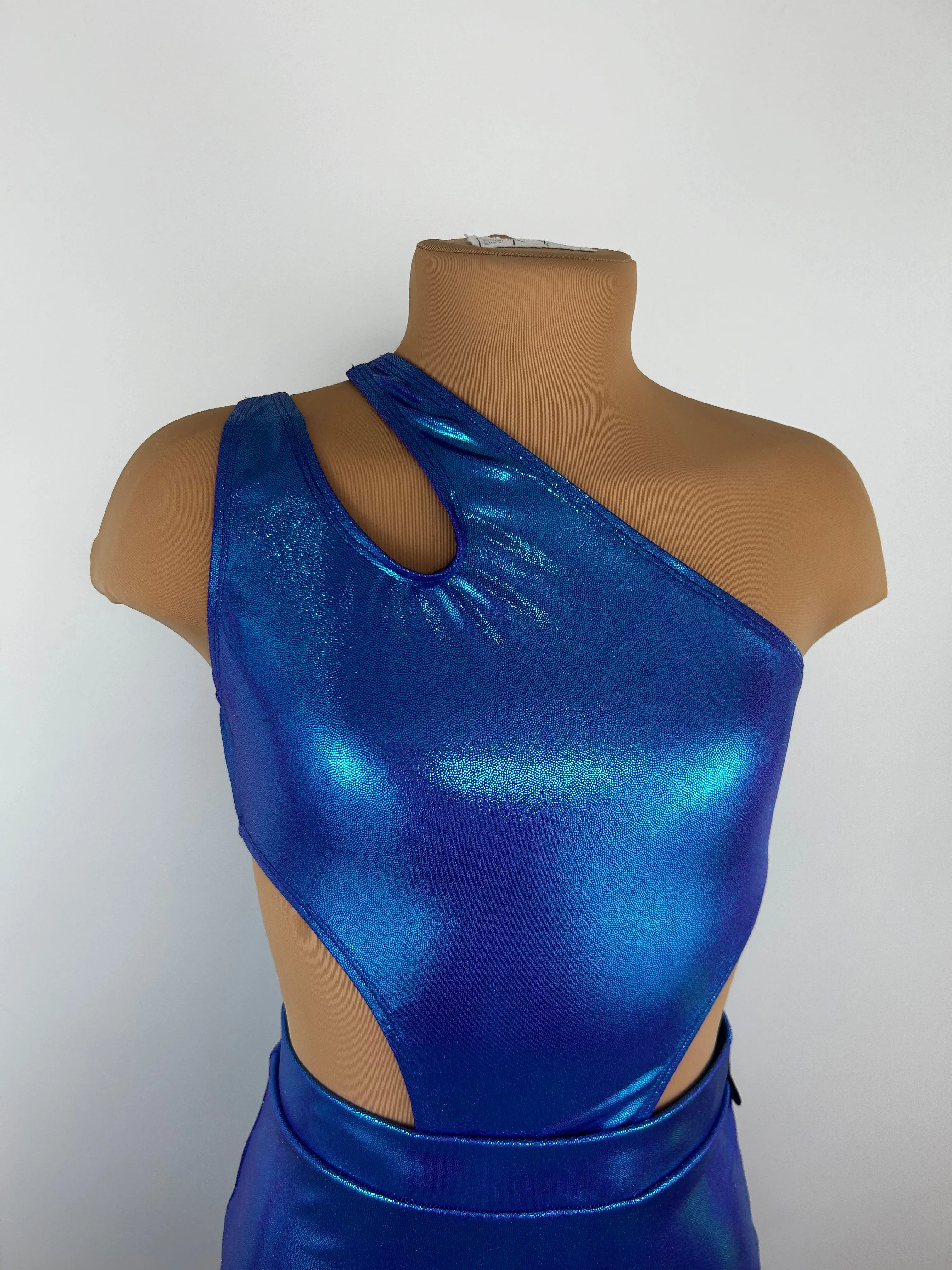 Blue/purple Shine Latin Dress