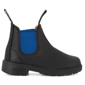 Blundstone 580 Kids Black Blue Slip On Chelsea Ankle Boots