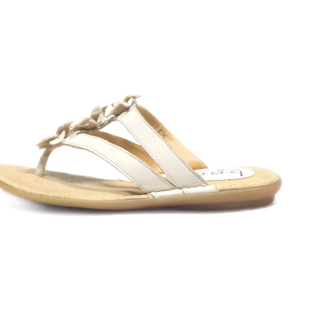 B.O.C Flat Sandals Leather Beige Colour For Women