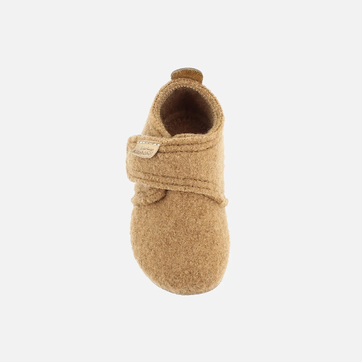 Boiled Wool Slipper Shoe - Almond