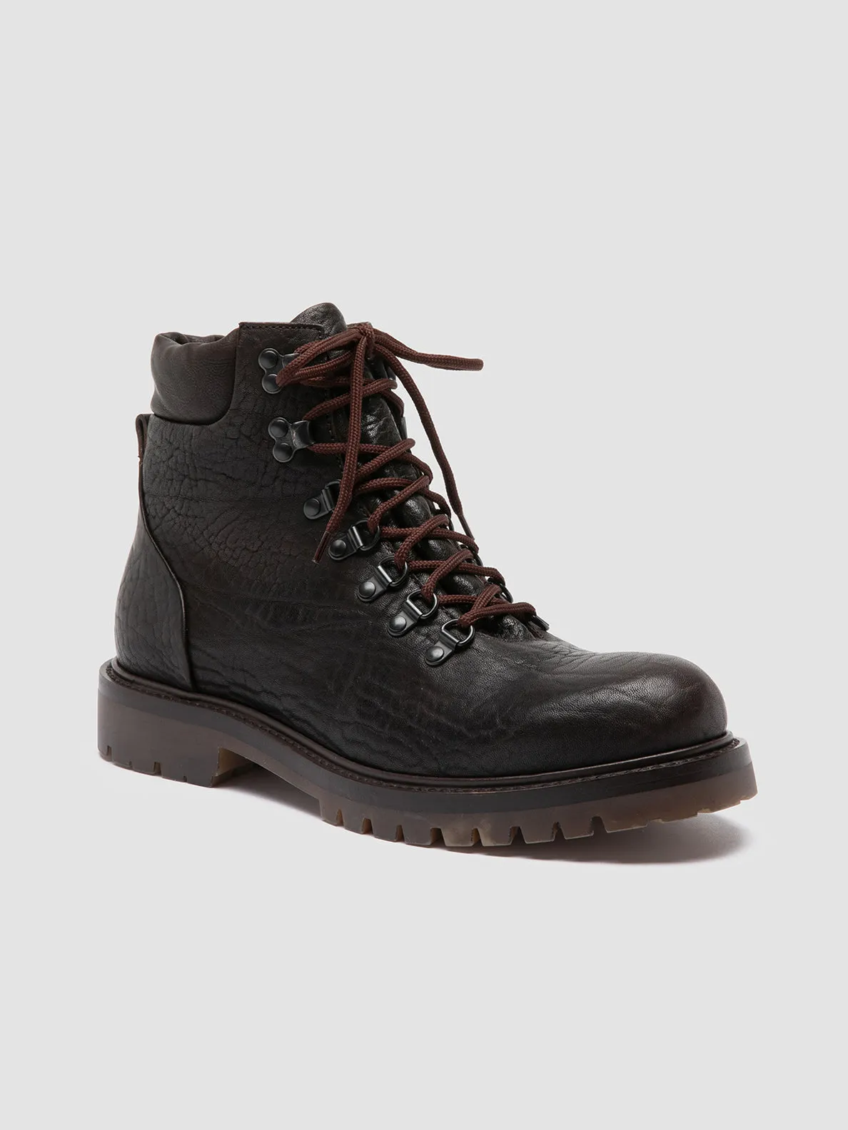 BOSS 003 - Brown Leather Lace Up Boots