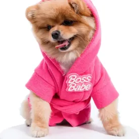 Boss Babe Dog Bathrobe