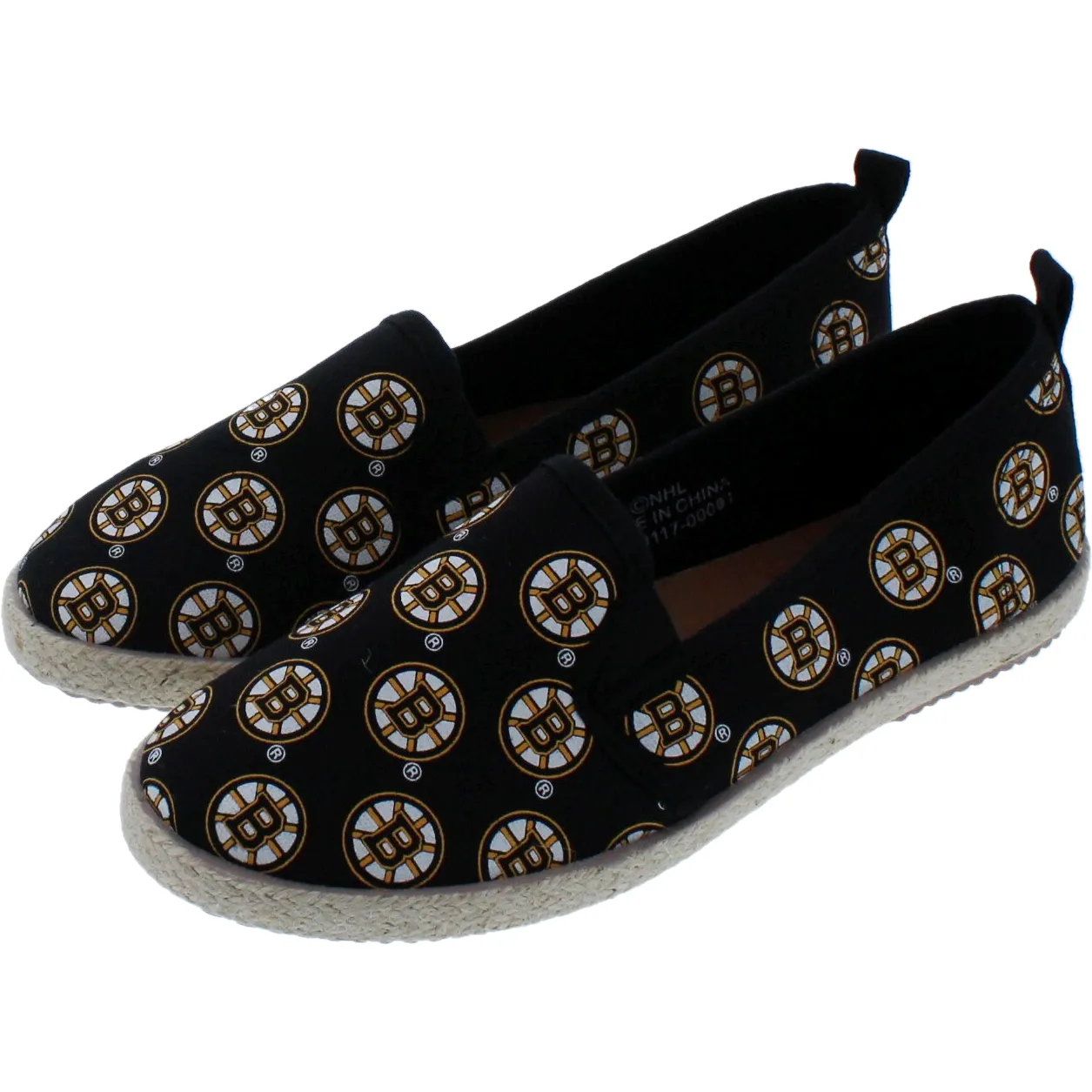 Boston Bruins NHL Womens Canvas Espadrille Shoes