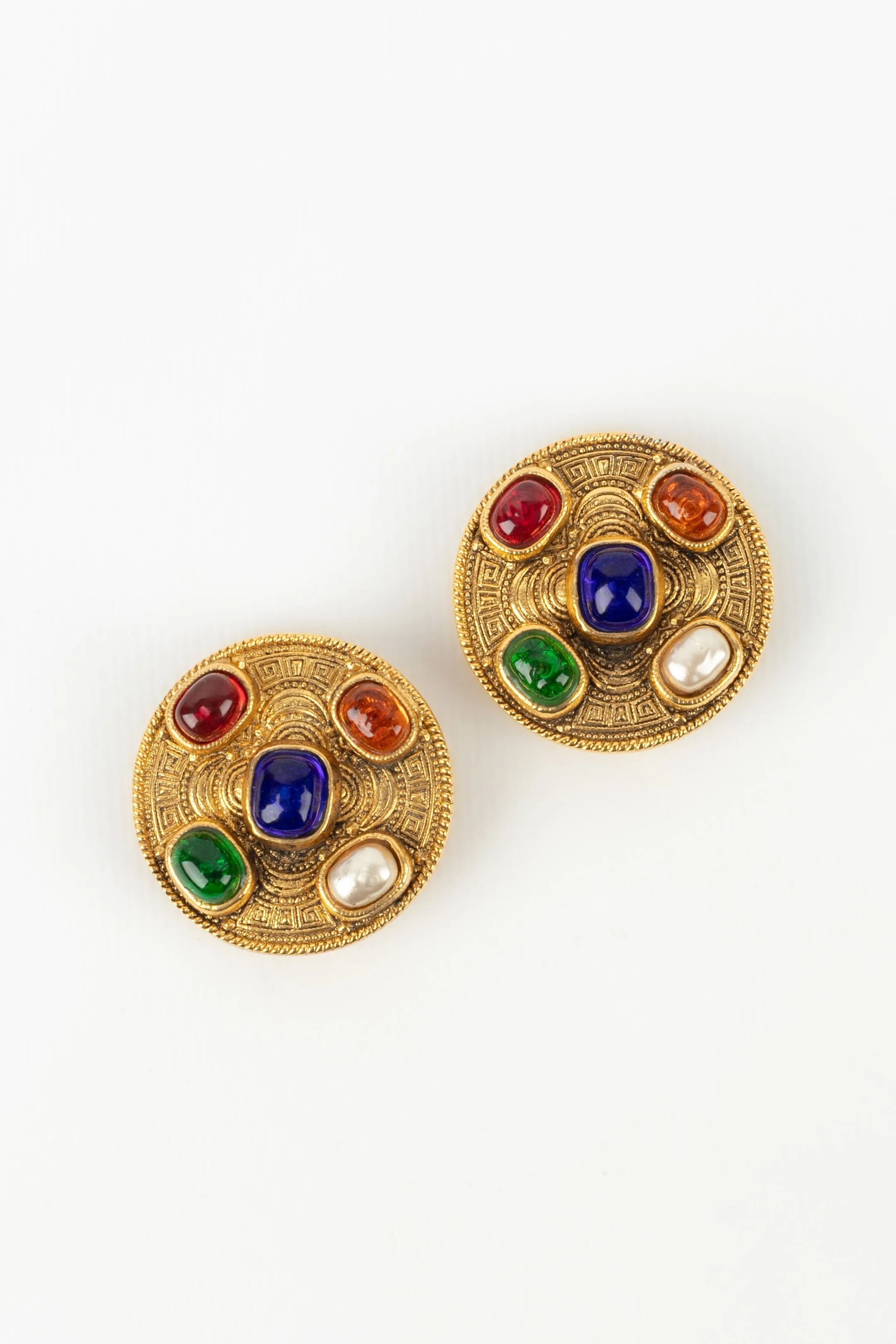 Boucles d'oreilles byzantines Chanel 1984