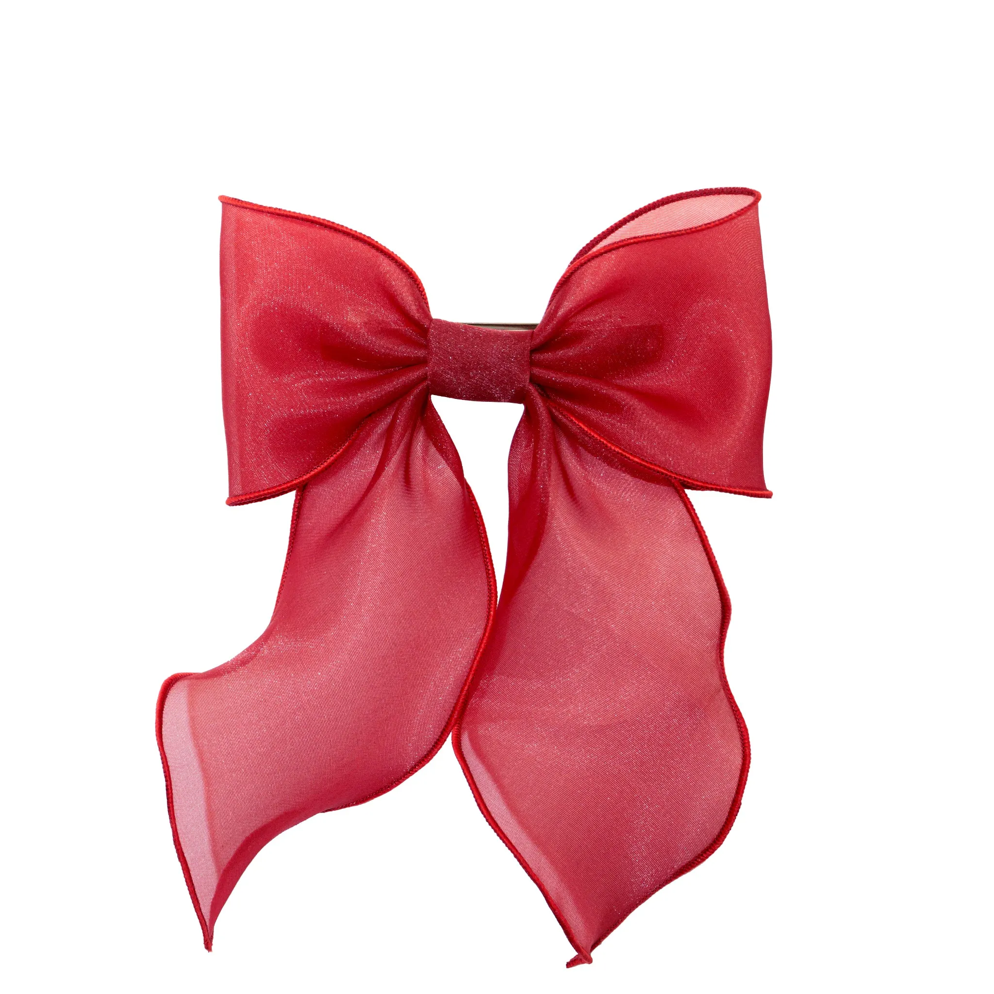 Bow Barrette in Cherry Kiss