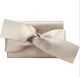 Bow Leather Clutch