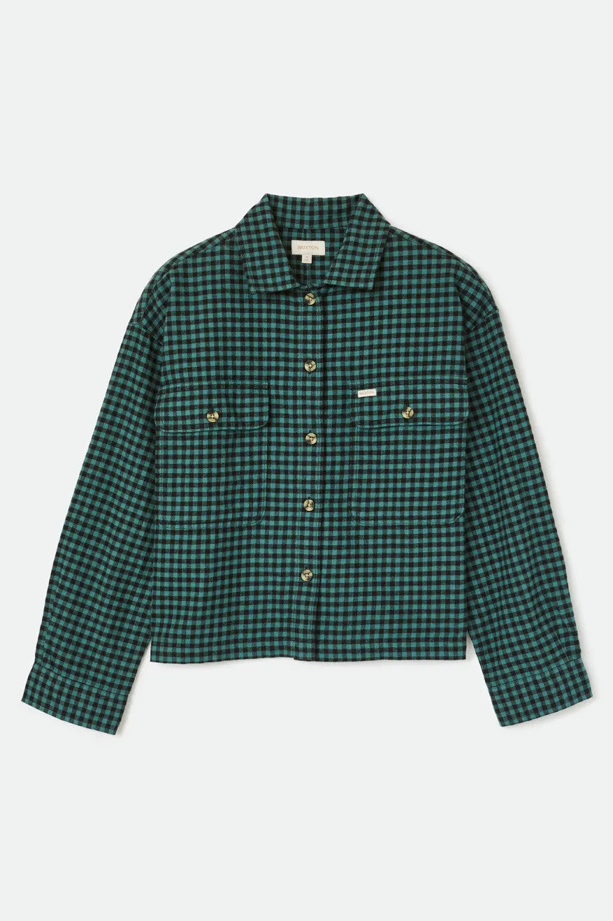 Bowery Women's Lightweight L/S Flannel - Silver Pine