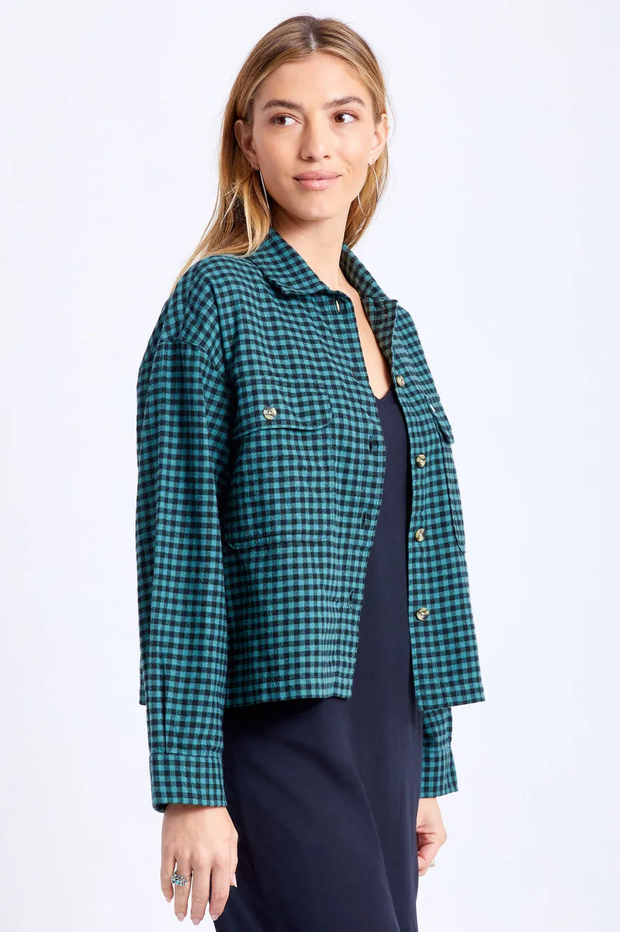 Bowery Women's Lightweight L/S Flannel - Silver Pine