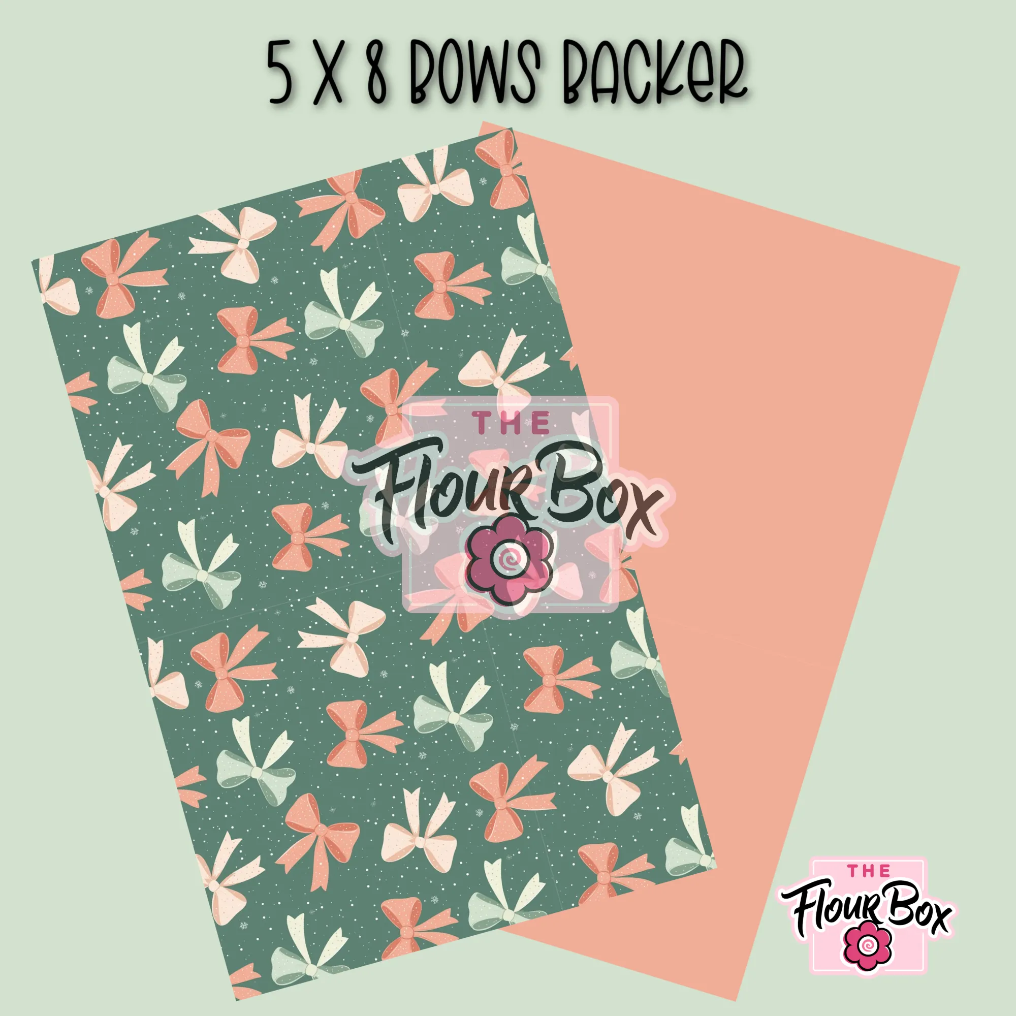 Bows Cookie Backer - 5" x 8" Rectangle - 25 BACKERS