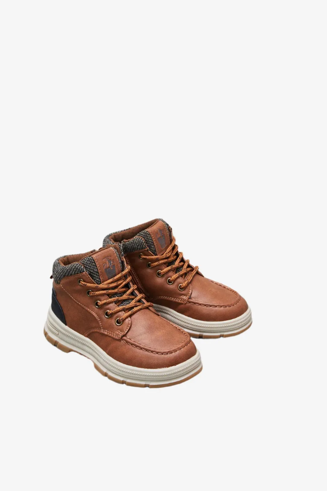 Boys Brown Colour Block Hightop