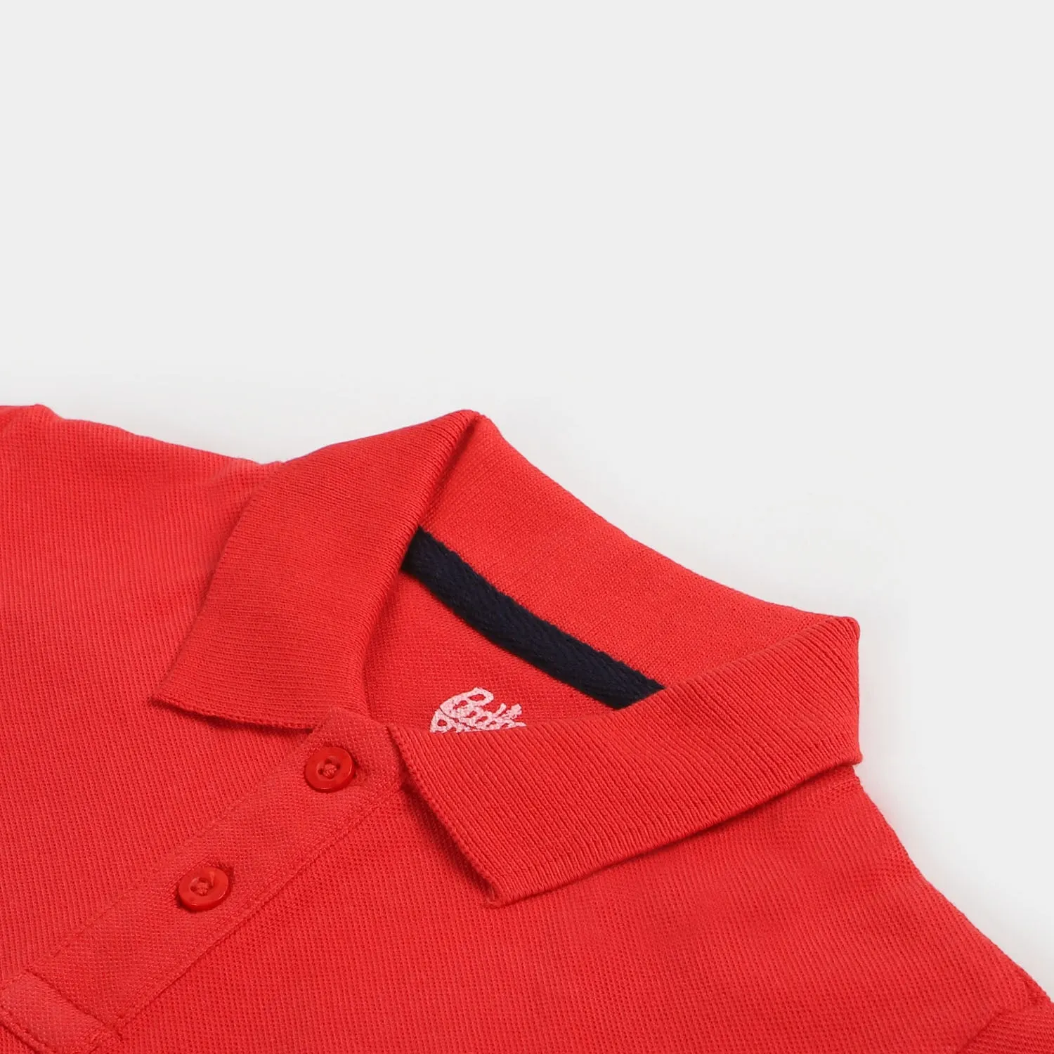 Boys Cotton Polo Basic - Red