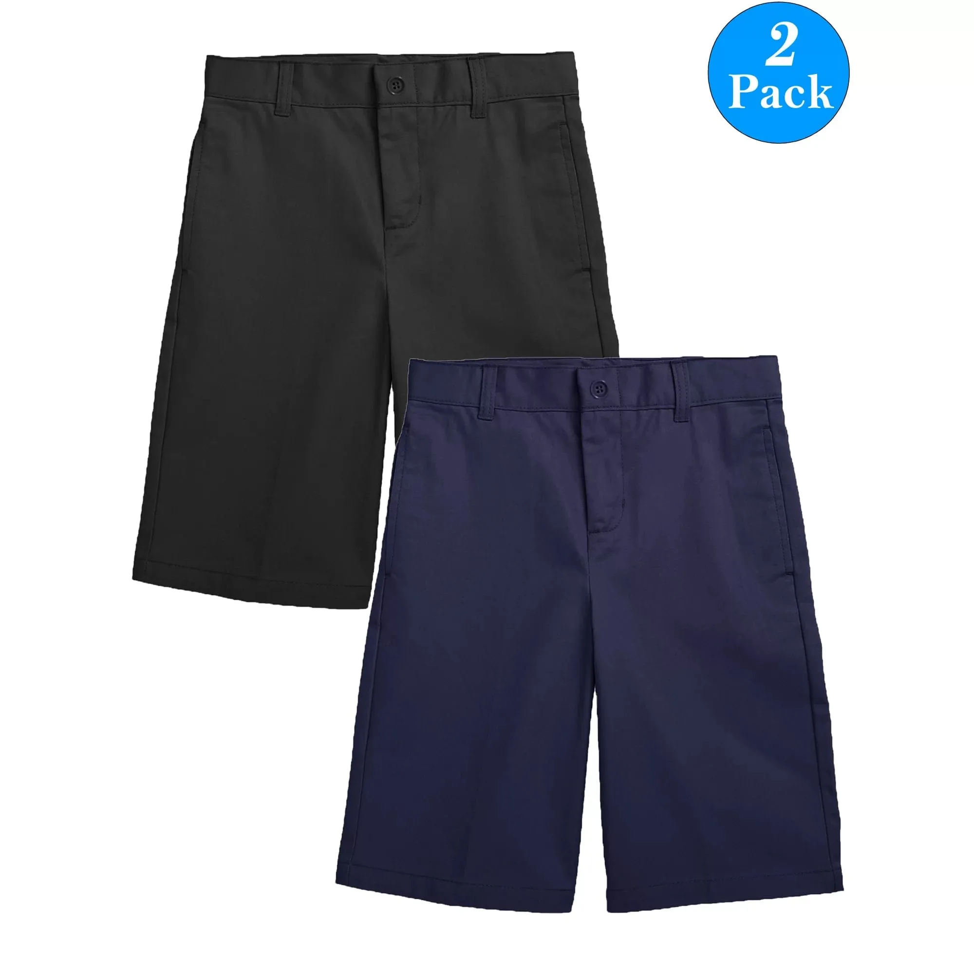 Boys Flat Front Twill Chino Shorts (Big Boys, Little Boys)