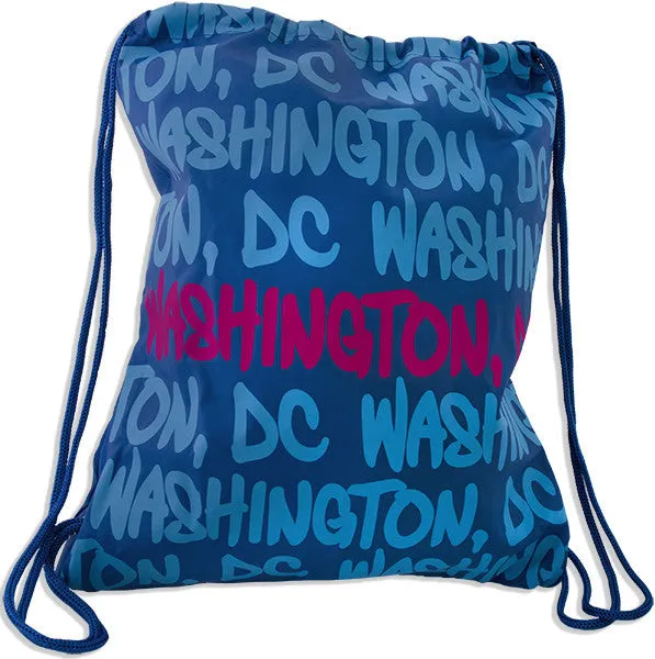 BPDC02 Robin Ruth Drawstring Backpack Blue/Pink Washington DC