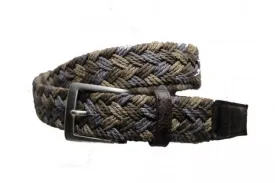 Braided Belt with Crocodile Trim