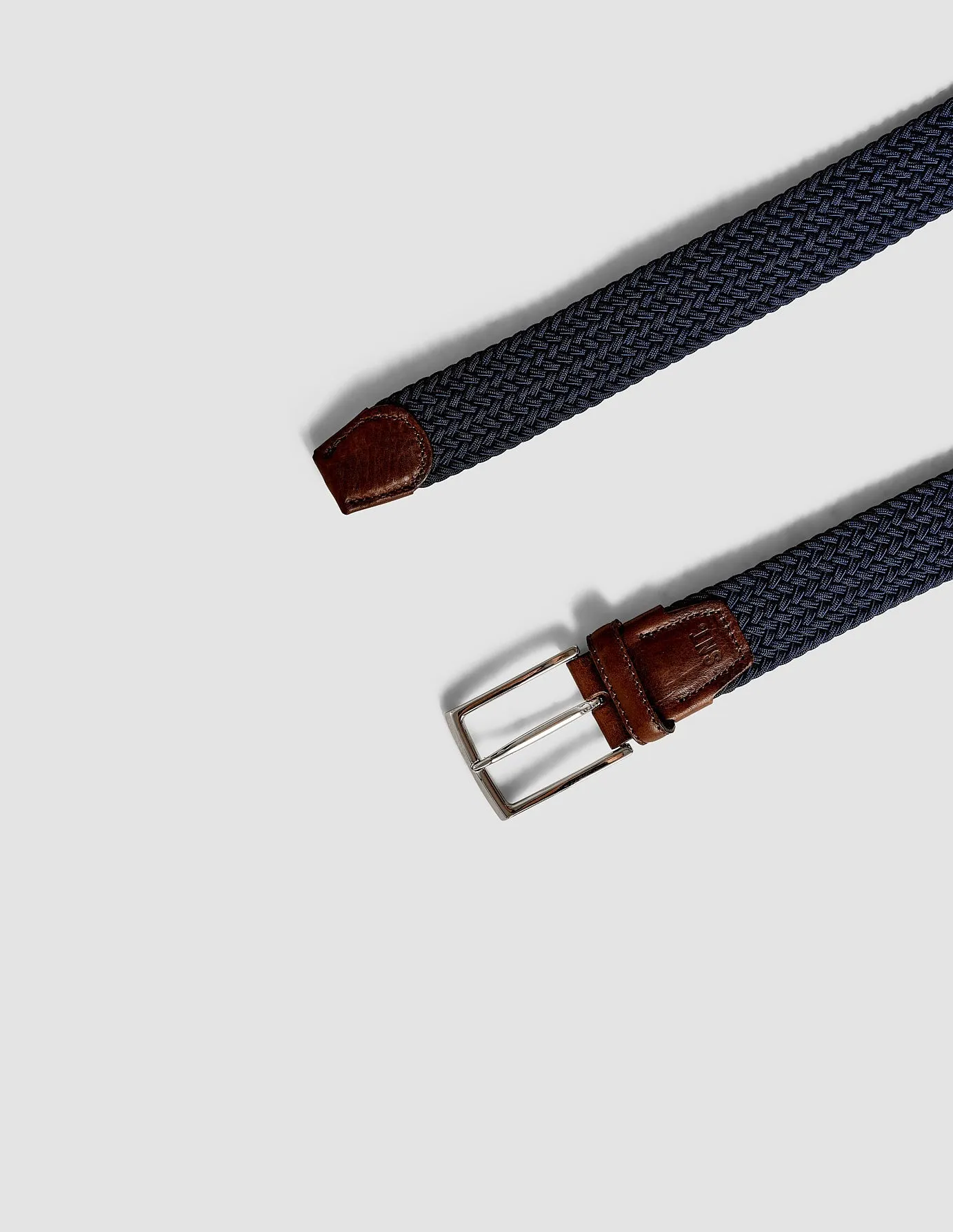 Braided Elastic Belt Dark Navy