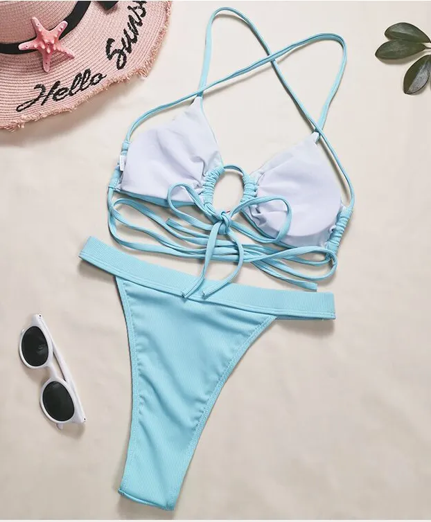 Braided Strappy Bikini Set