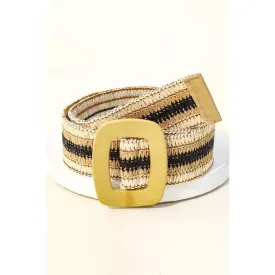 Braided Striped Pattern Belt