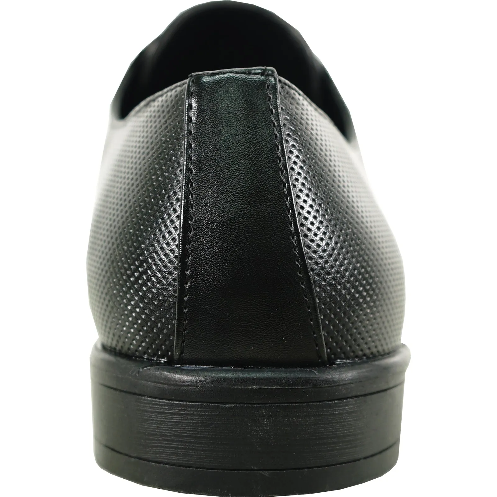 BRAVO Men Dress Shoe KING-7 Oxford Shoe BLACK - Medium and Wide Width Available