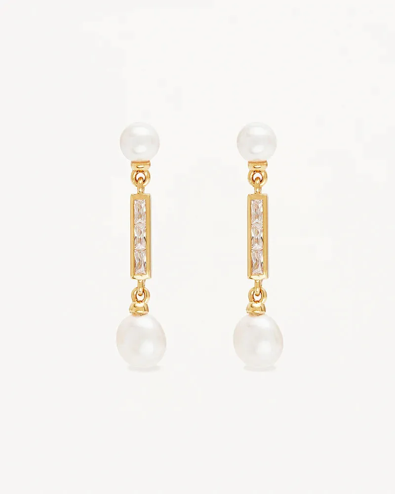 BREATHE PEARL DROP EARRINGS | 18k Gold Vermeil