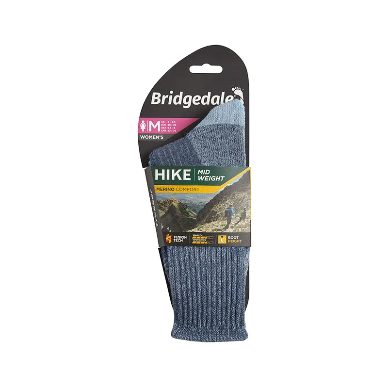 Bridgedale Women's Midweight Merino Comfort Boot Socks