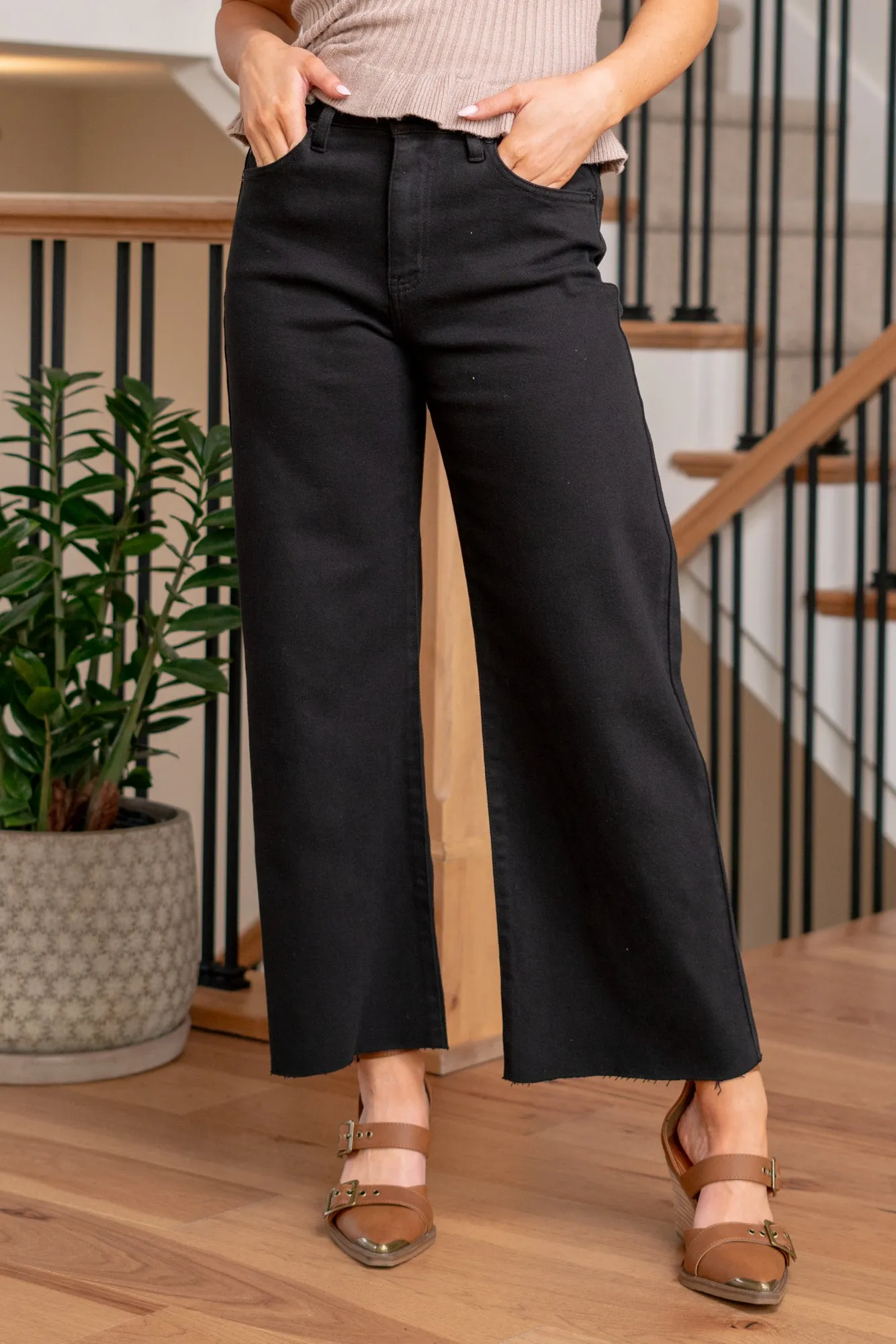 Bridget High Rise Crop Wide Leg