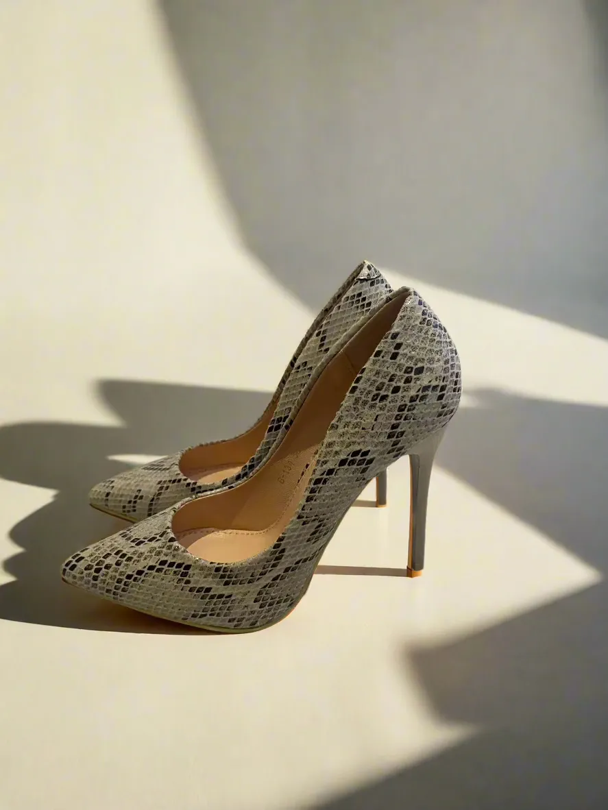 Brielle Snake Skin Heel