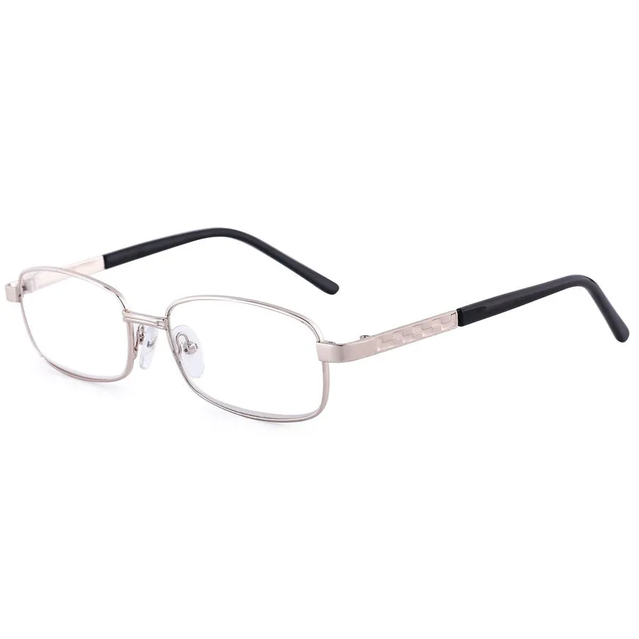 Brightzone Unisex Full Rim Square Alloy Reading Glasses