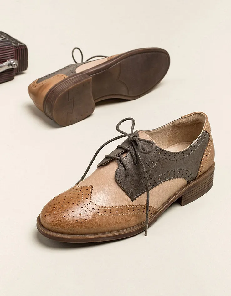 British Brogue Style Vintage Oxford Shoes for Women 41