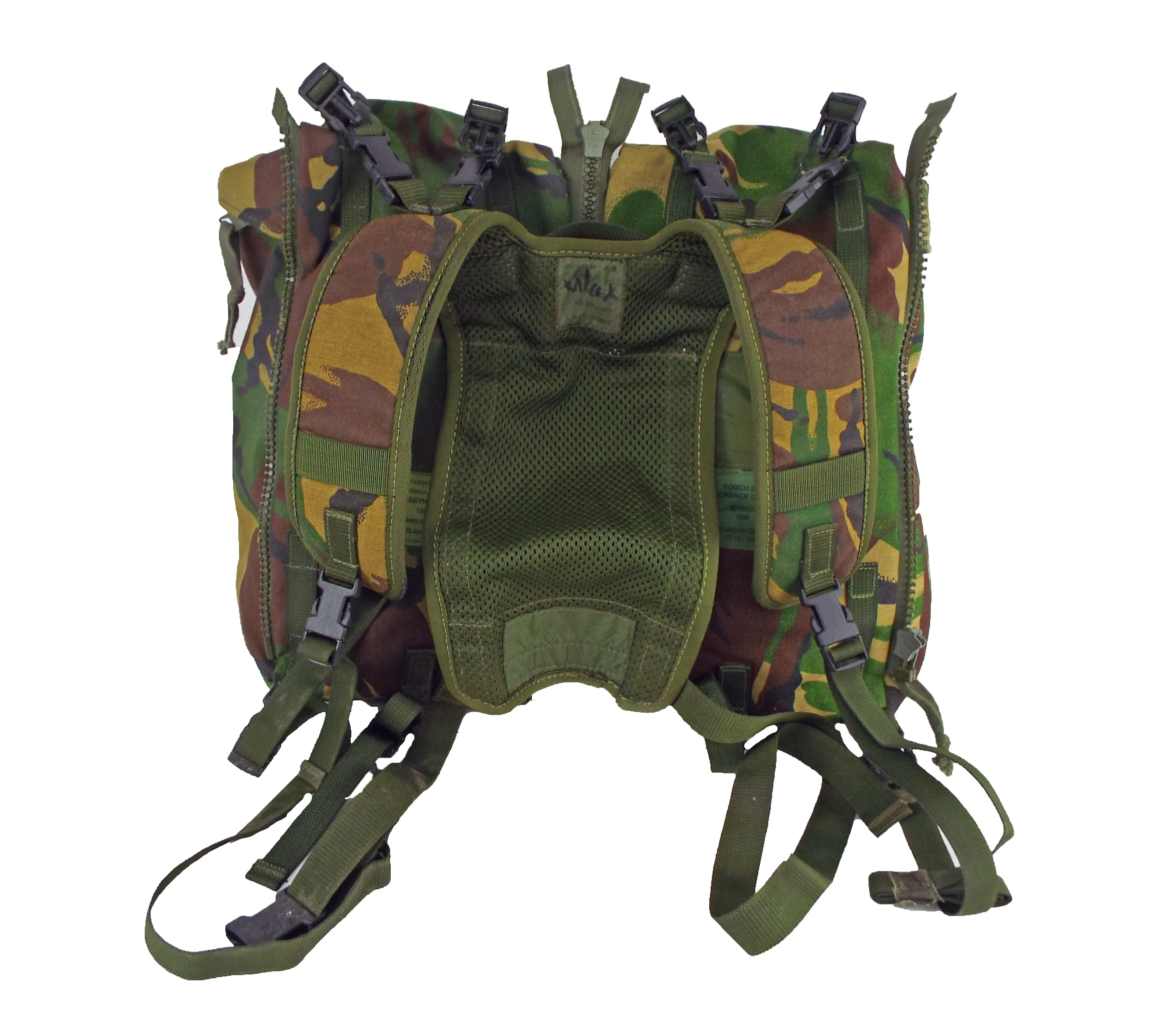 British Woodland Camo Day Pack - back pack - Rucksack side pockets