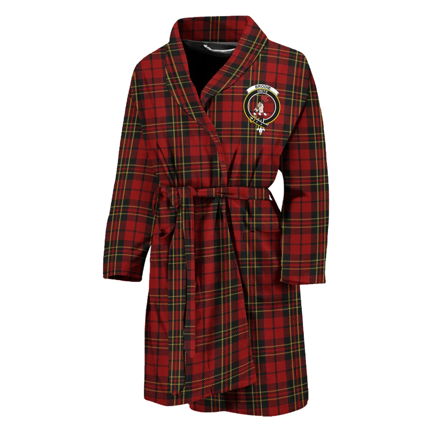 Brodie Tartan Bathrobe with Family Crest