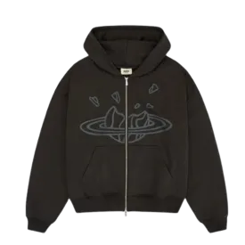 Broken Planet Zip Up Hoodie 'Black'