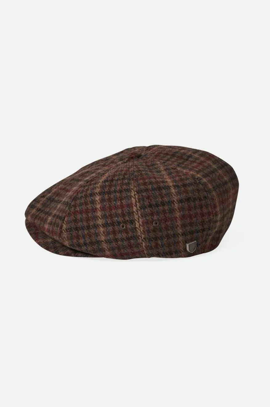 Brood Lightweight Newsboy Cap - Cranberry Juice/Sepia