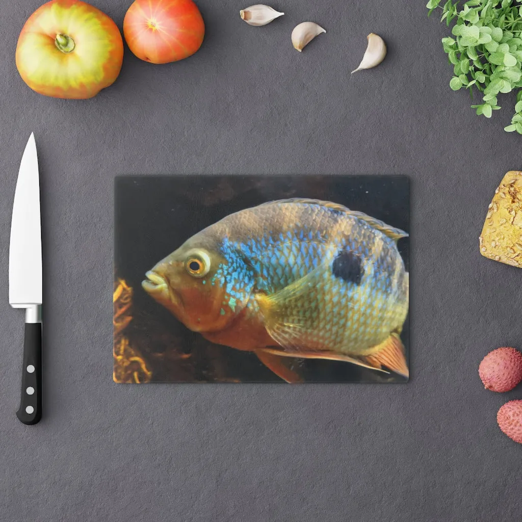 Brown and Orange Fish Cutting Board