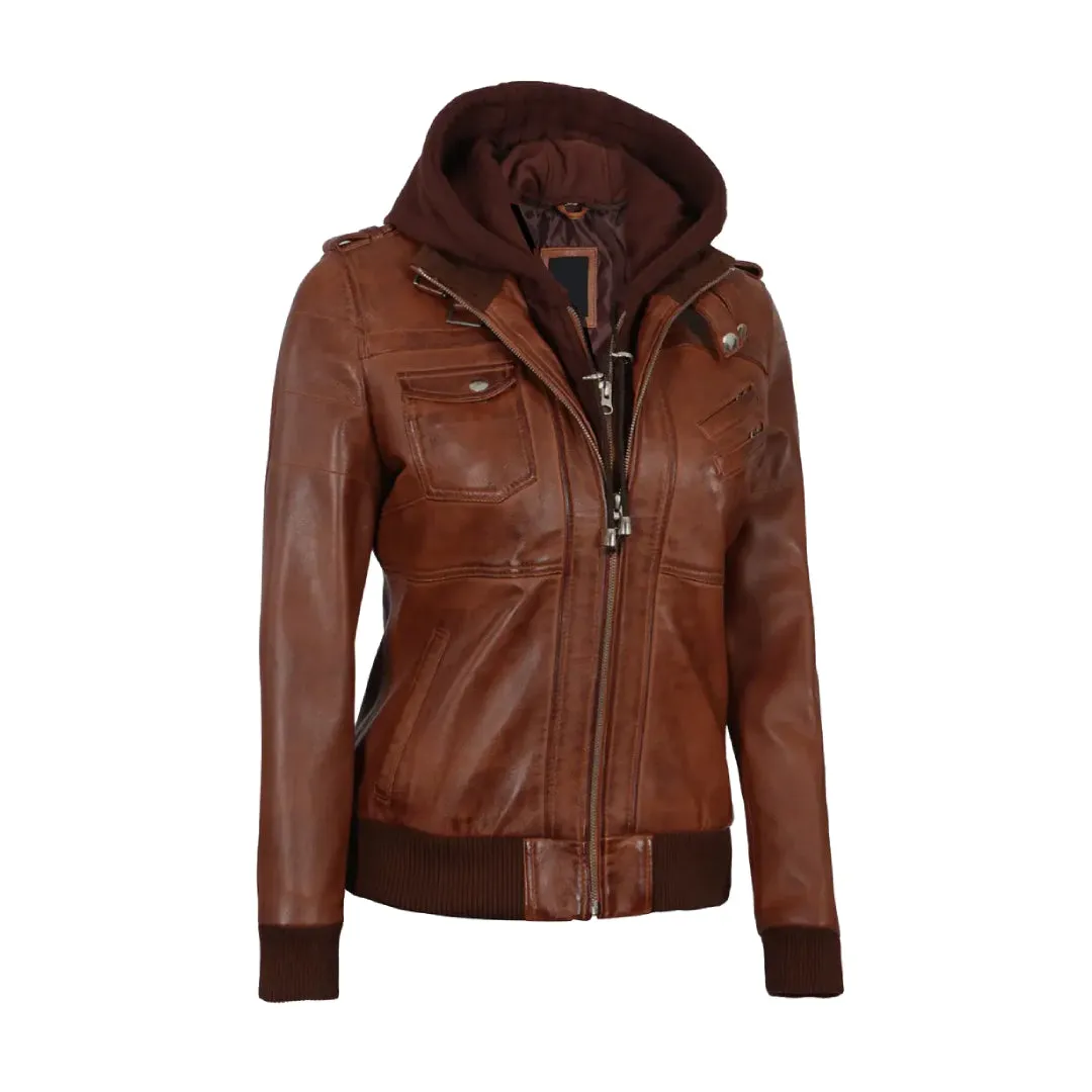 Brown Bomber Real Leather Jacket