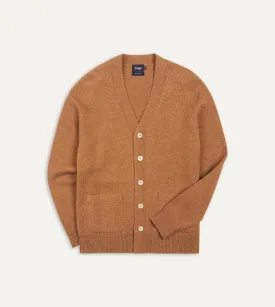 Brown Lambswool 6 Button Cardigan