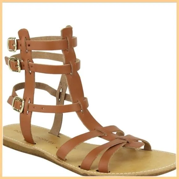 Brown Leather Gladiator Sandals