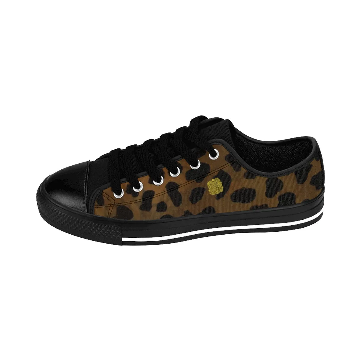 Brown Leopard Print Sneakers, Animal Print Women's Fashion Canvas Sneakers (US Size: 6-12)