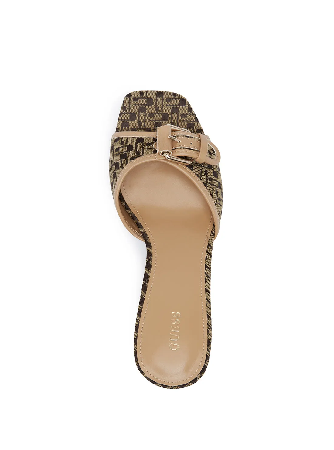 Brown Logo Dista Kitten Heels