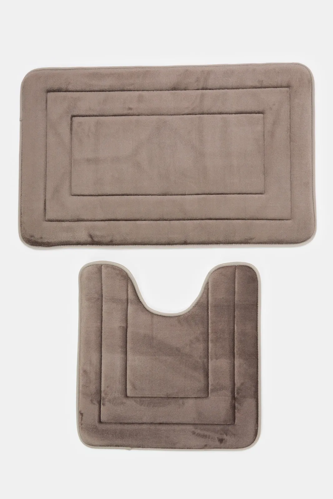 Brown Russell Memory Foam Bath Mat Set (2 Piece)