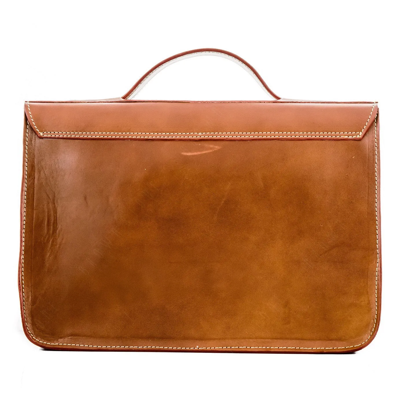 Brown Stone Leather Bag Cambridge Satchel Tan - Brown