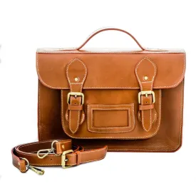 Brown Stone Leather Bag Cambridge Satchel Tan - Brown