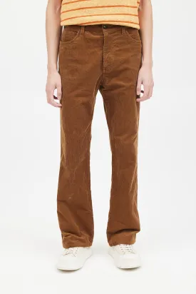 Brown Straight Leg Corduroy Trouser