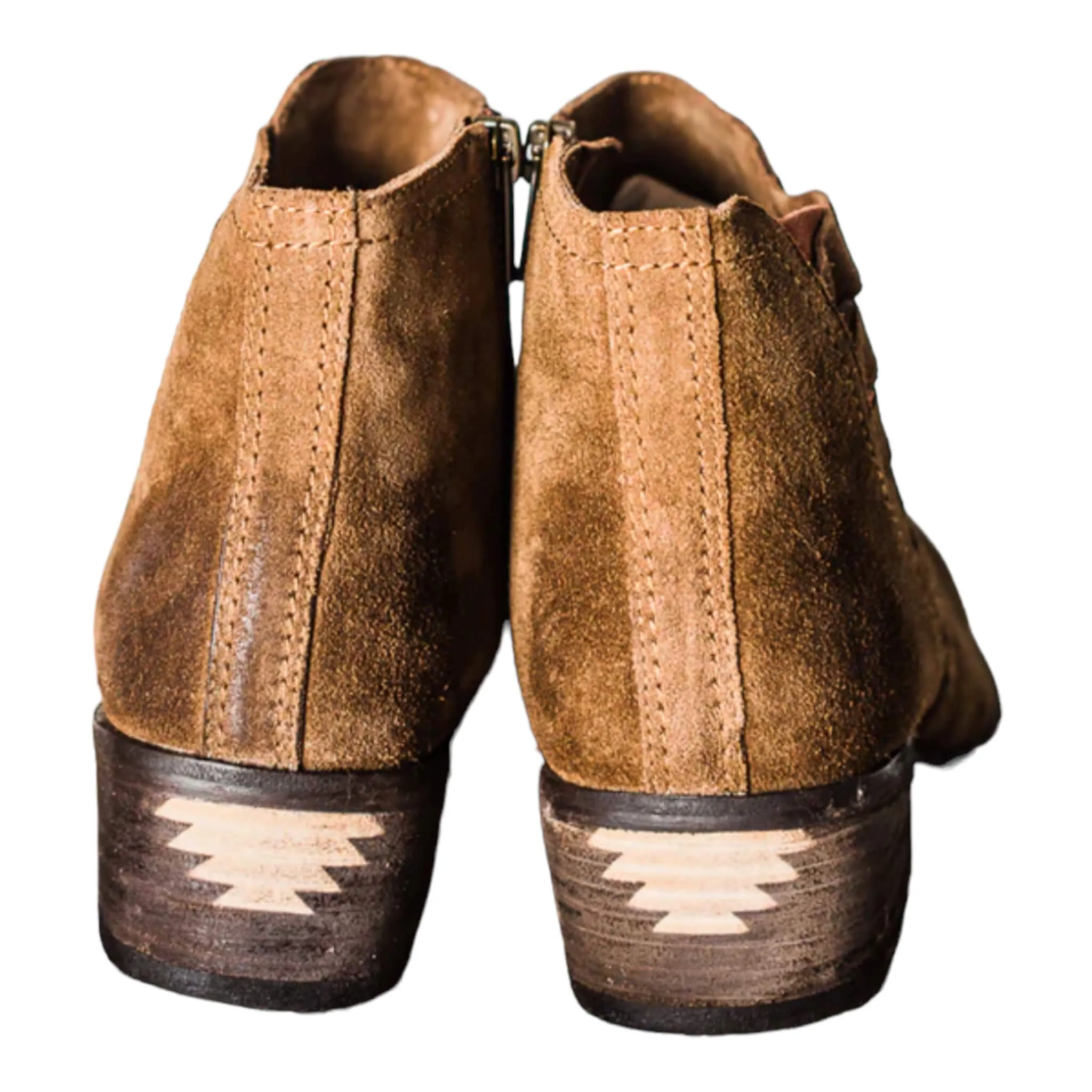 Brown Suede Leather Ankle Boots